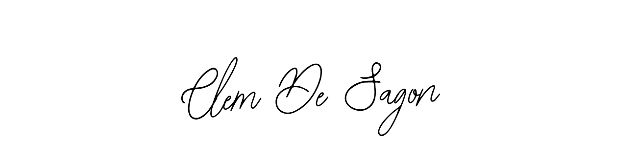 How to make Clem De Sagon name signature. Use Bearetta-2O07w style for creating short signs online. This is the latest handwritten sign. Clem De Sagon signature style 12 images and pictures png