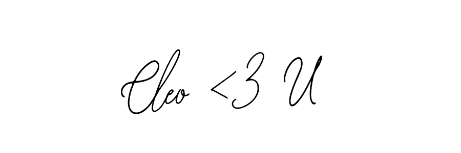 Use a signature maker to create a handwritten signature online. With this signature software, you can design (Bearetta-2O07w) your own signature for name Cleo <3 U. Cleo <3 U signature style 12 images and pictures png