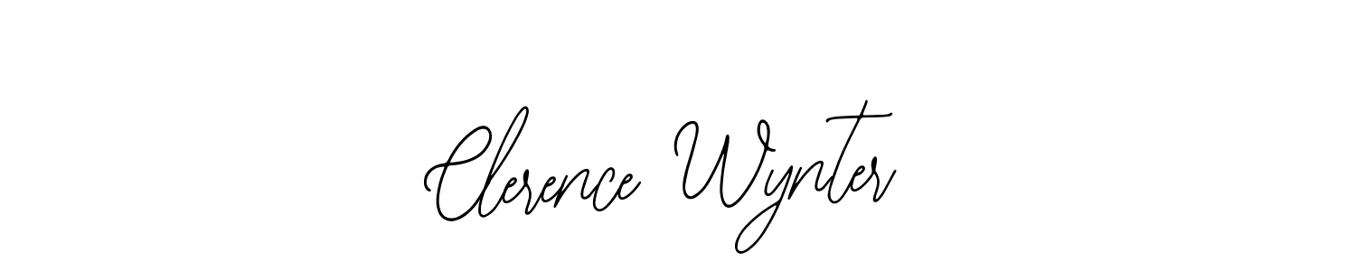 How to make Clerence Wynter name signature. Use Bearetta-2O07w style for creating short signs online. This is the latest handwritten sign. Clerence Wynter signature style 12 images and pictures png