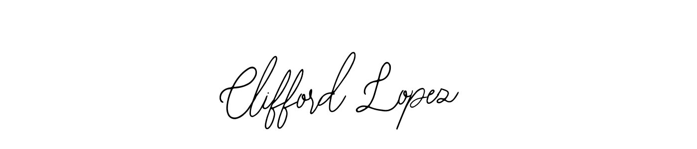 You should practise on your own different ways (Bearetta-2O07w) to write your name (Clifford Lopez) in signature. don't let someone else do it for you. Clifford Lopez signature style 12 images and pictures png