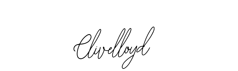 How to make Clivelloyd name signature. Use Bearetta-2O07w style for creating short signs online. This is the latest handwritten sign. Clivelloyd signature style 12 images and pictures png