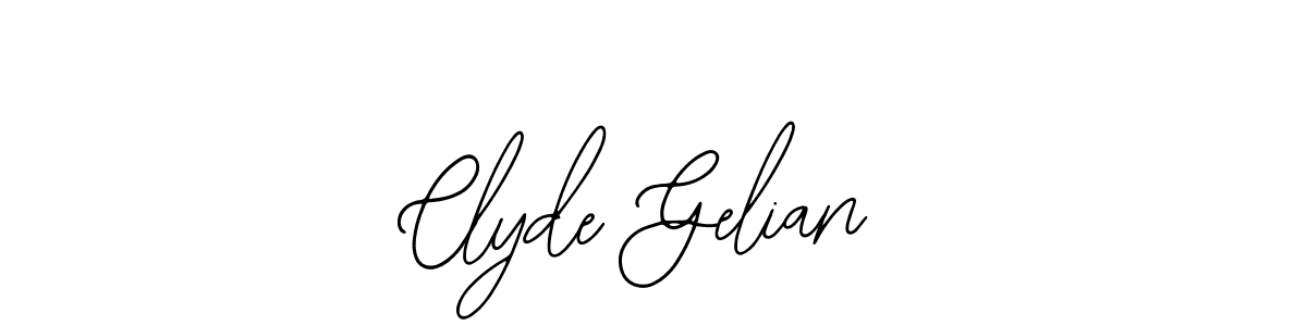 The best way (Bearetta-2O07w) to make a short signature is to pick only two or three words in your name. The name Clyde Gelian include a total of six letters. For converting this name. Clyde Gelian signature style 12 images and pictures png