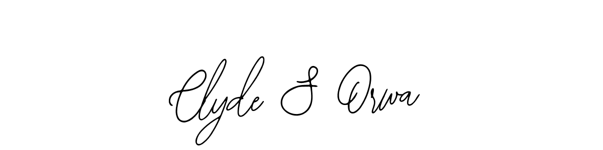 Make a beautiful signature design for name Clyde S Orwa. Use this online signature maker to create a handwritten signature for free. Clyde S Orwa signature style 12 images and pictures png