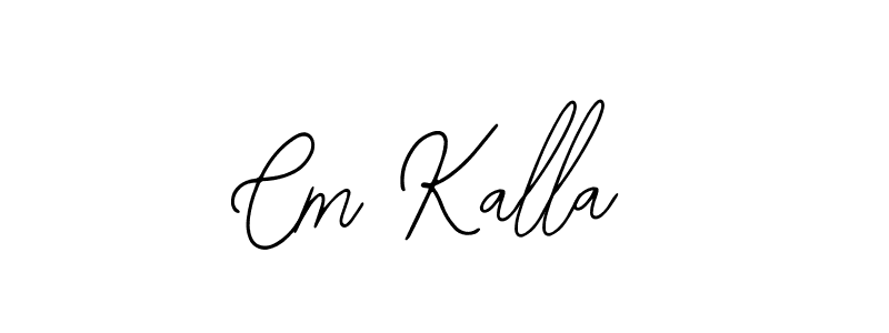 How to make Cm Kalla name signature. Use Bearetta-2O07w style for creating short signs online. This is the latest handwritten sign. Cm Kalla signature style 12 images and pictures png