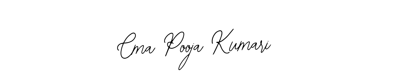 How to make Cma Pooja Kumari name signature. Use Bearetta-2O07w style for creating short signs online. This is the latest handwritten sign. Cma Pooja Kumari signature style 12 images and pictures png