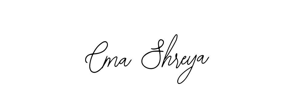 Also You can easily find your signature by using the search form. We will create Cma Shreya name handwritten signature images for you free of cost using Bearetta-2O07w sign style. Cma Shreya signature style 12 images and pictures png