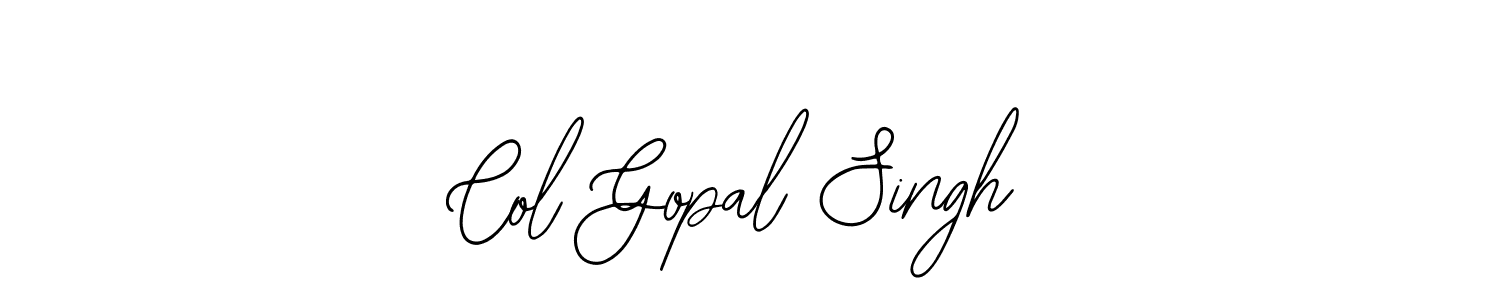 How to Draw Col Gopal Singh signature style? Bearetta-2O07w is a latest design signature styles for name Col Gopal Singh. Col Gopal Singh signature style 12 images and pictures png