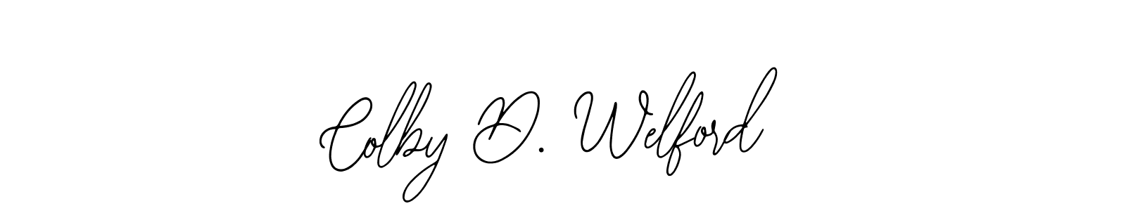 The best way (Bearetta-2O07w) to make a short signature is to pick only two or three words in your name. The name Colby D. Welford include a total of six letters. For converting this name. Colby D. Welford signature style 12 images and pictures png