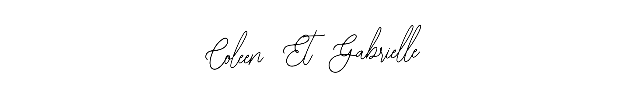 Similarly Bearetta-2O07w is the best handwritten signature design. Signature creator online .You can use it as an online autograph creator for name Coleen  Et  Gabrielle. Coleen  Et  Gabrielle signature style 12 images and pictures png