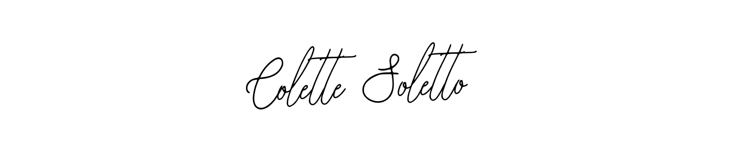 How to make Colette Soletto signature? Bearetta-2O07w is a professional autograph style. Create handwritten signature for Colette Soletto name. Colette Soletto signature style 12 images and pictures png