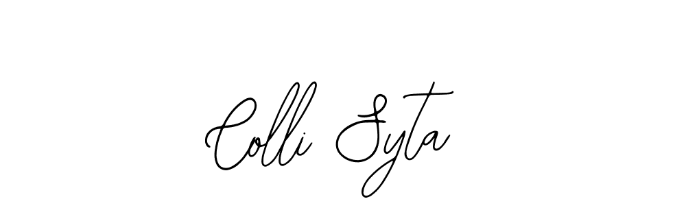 Design your own signature with our free online signature maker. With this signature software, you can create a handwritten (Bearetta-2O07w) signature for name Colli Syta. Colli Syta signature style 12 images and pictures png