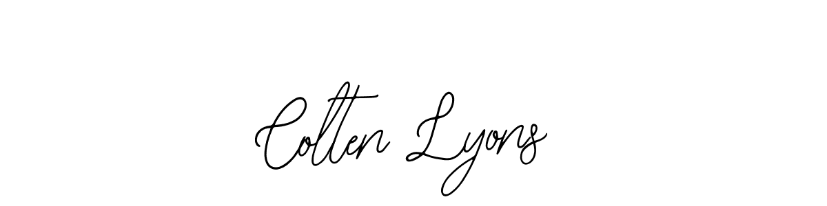 Similarly Bearetta-2O07w is the best handwritten signature design. Signature creator online .You can use it as an online autograph creator for name Colten Lyons. Colten Lyons signature style 12 images and pictures png