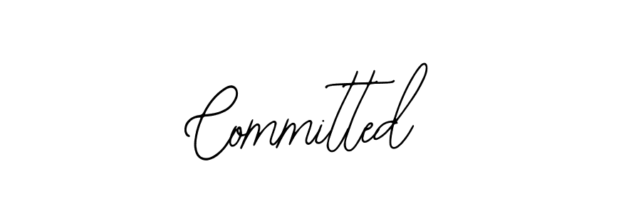 Bearetta-2O07w is a professional signature style that is perfect for those who want to add a touch of class to their signature. It is also a great choice for those who want to make their signature more unique. Get Committed name to fancy signature for free. Committed signature style 12 images and pictures png