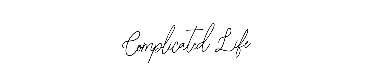 How to make Complicated Life name signature. Use Bearetta-2O07w style for creating short signs online. This is the latest handwritten sign. Complicated Life signature style 12 images and pictures png