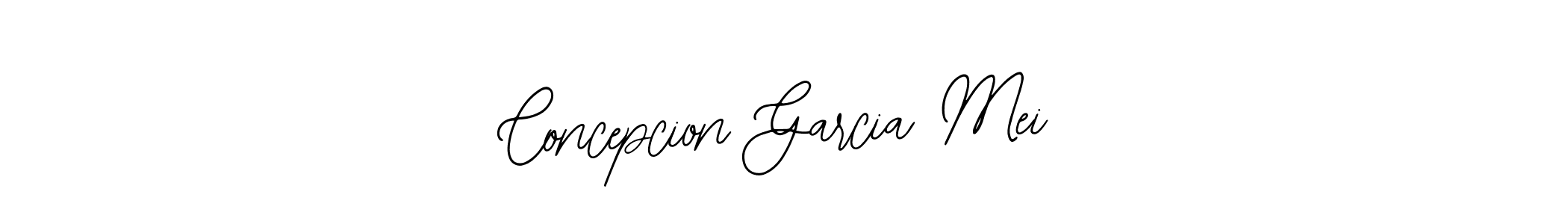 You should practise on your own different ways (Bearetta-2O07w) to write your name (Concepcion Garcia Mei) in signature. don't let someone else do it for you. Concepcion Garcia Mei signature style 12 images and pictures png