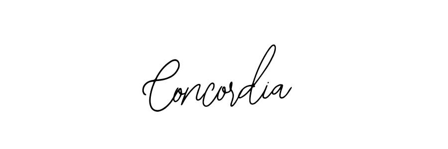 You should practise on your own different ways (Bearetta-2O07w) to write your name (Concordia) in signature. don't let someone else do it for you. Concordia signature style 12 images and pictures png