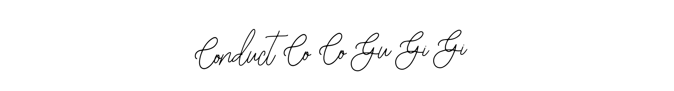 Make a beautiful signature design for name Conduct Co Co Gu Gi Gi. With this signature (Bearetta-2O07w) style, you can create a handwritten signature for free. Conduct Co Co Gu Gi Gi signature style 12 images and pictures png