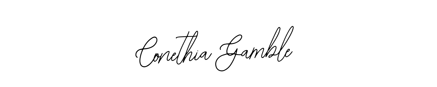 How to make Conethia Gamble signature? Bearetta-2O07w is a professional autograph style. Create handwritten signature for Conethia Gamble name. Conethia Gamble signature style 12 images and pictures png