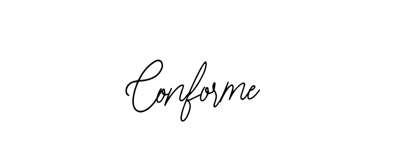 It looks lik you need a new signature style for name Conforme. Design unique handwritten (Bearetta-2O07w) signature with our free signature maker in just a few clicks. Conforme signature style 12 images and pictures png