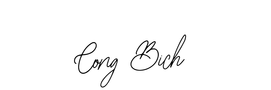 Make a beautiful signature design for name Cong Bich. With this signature (Bearetta-2O07w) style, you can create a handwritten signature for free. Cong Bich signature style 12 images and pictures png