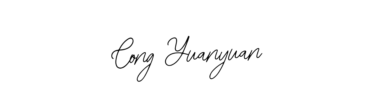 How to make Cong Yuanyuan name signature. Use Bearetta-2O07w style for creating short signs online. This is the latest handwritten sign. Cong Yuanyuan signature style 12 images and pictures png