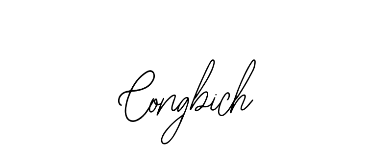 Use a signature maker to create a handwritten signature online. With this signature software, you can design (Bearetta-2O07w) your own signature for name Congbich. Congbich signature style 12 images and pictures png