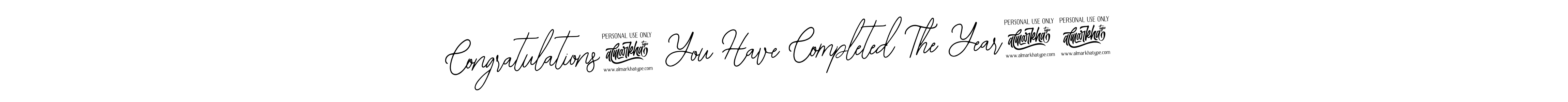 Bearetta-2O07w is a professional signature style that is perfect for those who want to add a touch of class to their signature. It is also a great choice for those who want to make their signature more unique. Get Congratulations! You Have Completed The Year!! name to fancy signature for free. Congratulations! You Have Completed The Year!! signature style 12 images and pictures png