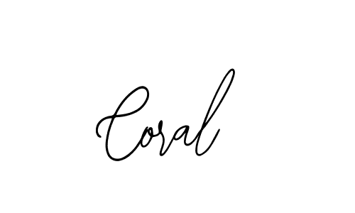 How to make Coral name signature. Use Bearetta-2O07w style for creating short signs online. This is the latest handwritten sign. Coral signature style 12 images and pictures png