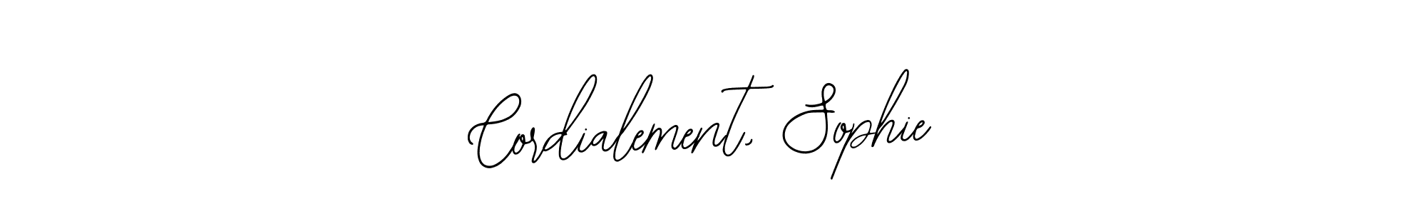 Also we have Cordialement, Sophie name is the best signature style. Create professional handwritten signature collection using Bearetta-2O07w autograph style. Cordialement, Sophie signature style 12 images and pictures png