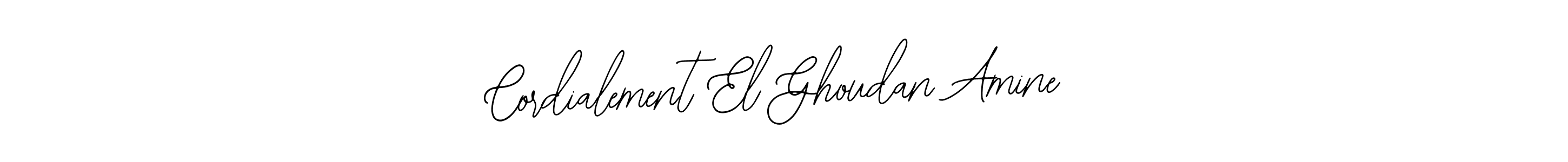 How to make Cordialement El Ghoudan Amine name signature. Use Bearetta-2O07w style for creating short signs online. This is the latest handwritten sign. Cordialement El Ghoudan Amine signature style 12 images and pictures png