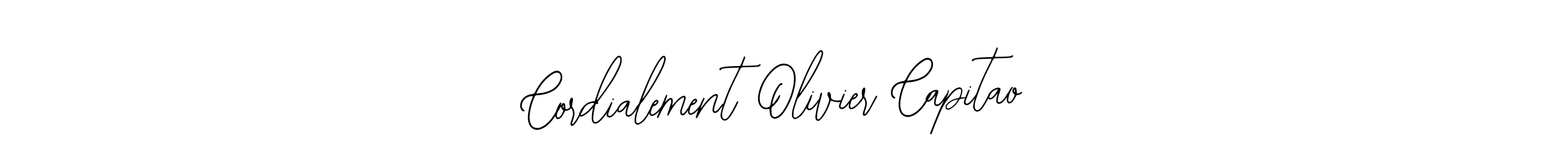 How to make Cordialement Olivier Capitao name signature. Use Bearetta-2O07w style for creating short signs online. This is the latest handwritten sign. Cordialement Olivier Capitao signature style 12 images and pictures png