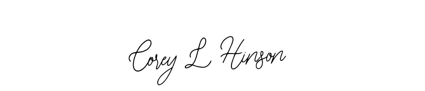 Design your own signature with our free online signature maker. With this signature software, you can create a handwritten (Bearetta-2O07w) signature for name Corey L Hinson. Corey L Hinson signature style 12 images and pictures png