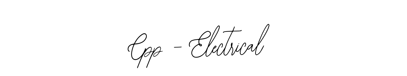 Make a beautiful signature design for name Cpp - Electrical. With this signature (Bearetta-2O07w) style, you can create a handwritten signature for free. Cpp - Electrical signature style 12 images and pictures png