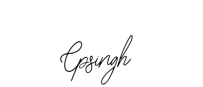 Design your own signature with our free online signature maker. With this signature software, you can create a handwritten (Bearetta-2O07w) signature for name Cpsingh. Cpsingh signature style 12 images and pictures png