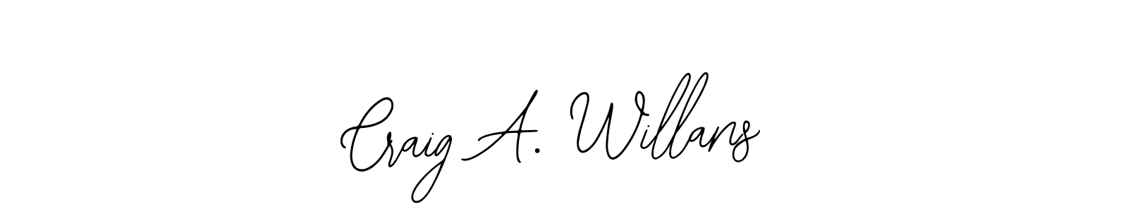 The best way (Bearetta-2O07w) to make a short signature is to pick only two or three words in your name. The name Craig A. Willans include a total of six letters. For converting this name. Craig A. Willans signature style 12 images and pictures png