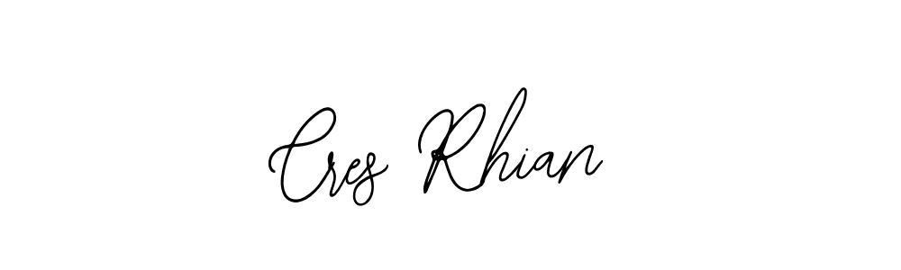 The best way (Bearetta-2O07w) to make a short signature is to pick only two or three words in your name. The name Cres Rhian include a total of six letters. For converting this name. Cres Rhian signature style 12 images and pictures png