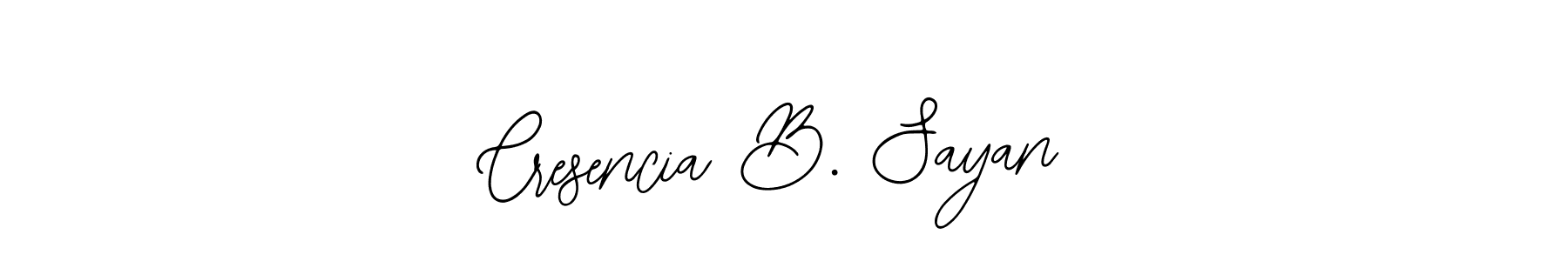 Also we have Cresencia B. Sayan name is the best signature style. Create professional handwritten signature collection using Bearetta-2O07w autograph style. Cresencia B. Sayan signature style 12 images and pictures png