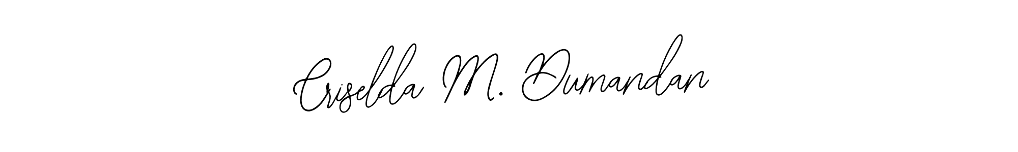 Criselda M. Dumandan stylish signature style. Best Handwritten Sign (Bearetta-2O07w) for my name. Handwritten Signature Collection Ideas for my name Criselda M. Dumandan. Criselda M. Dumandan signature style 12 images and pictures png