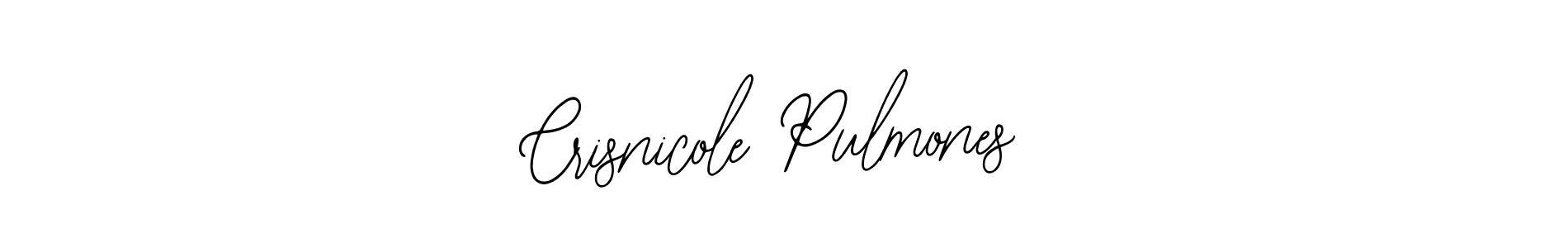 Make a beautiful signature design for name Crisnicole Pulmones. With this signature (Bearetta-2O07w) style, you can create a handwritten signature for free. Crisnicole Pulmones signature style 12 images and pictures png