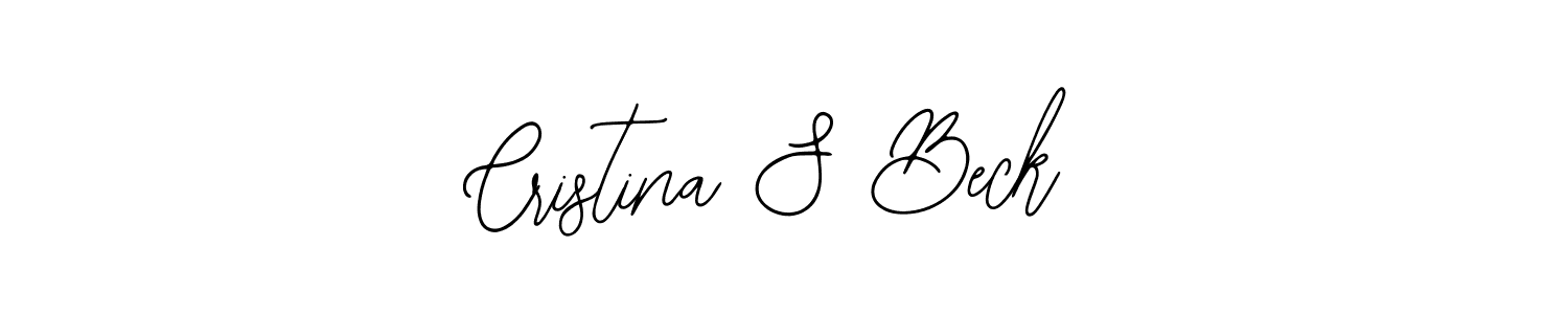 The best way (Bearetta-2O07w) to make a short signature is to pick only two or three words in your name. The name Cristina S Beck include a total of six letters. For converting this name. Cristina S Beck signature style 12 images and pictures png