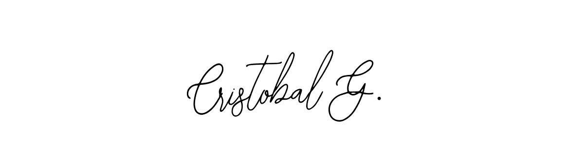 if you are searching for the best signature style for your name Cristobal G.. so please give up your signature search. here we have designed multiple signature styles  using Bearetta-2O07w. Cristobal G. signature style 12 images and pictures png