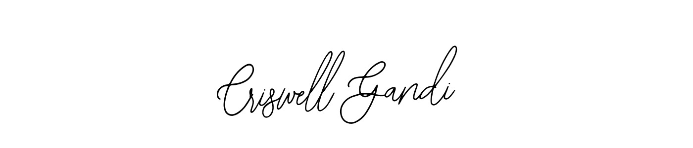 Make a beautiful signature design for name Criswell Gandi. Use this online signature maker to create a handwritten signature for free. Criswell Gandi signature style 12 images and pictures png