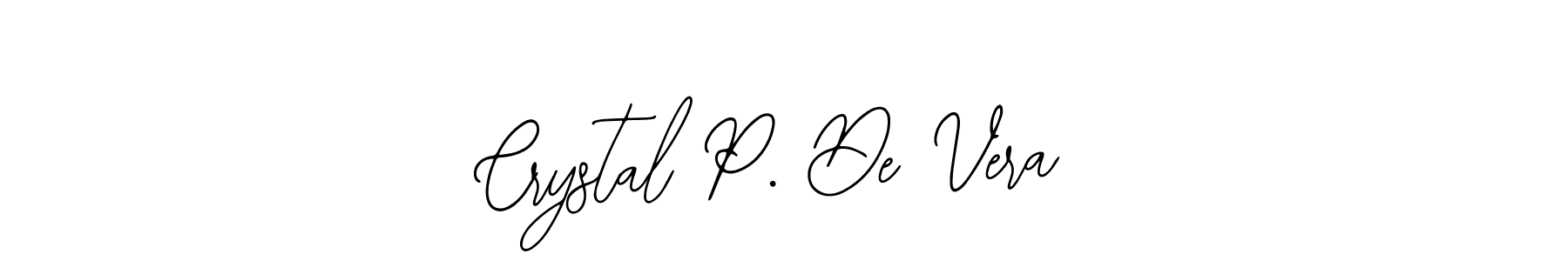 How to make Crystal P. De Vera name signature. Use Bearetta-2O07w style for creating short signs online. This is the latest handwritten sign. Crystal P. De Vera signature style 12 images and pictures png