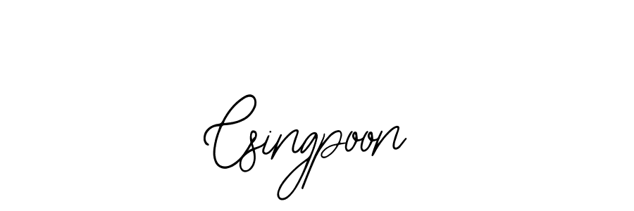 Design your own signature with our free online signature maker. With this signature software, you can create a handwritten (Bearetta-2O07w) signature for name Csingpoon. Csingpoon signature style 12 images and pictures png