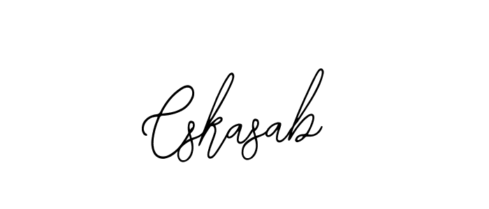 How to make Cskasab name signature. Use Bearetta-2O07w style for creating short signs online. This is the latest handwritten sign. Cskasab signature style 12 images and pictures png