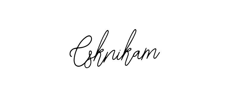 Make a beautiful signature design for name Csknikam. With this signature (Bearetta-2O07w) style, you can create a handwritten signature for free. Csknikam signature style 12 images and pictures png