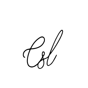 Design your own signature with our free online signature maker. With this signature software, you can create a handwritten (Bearetta-2O07w) signature for name Csl. Csl signature style 12 images and pictures png