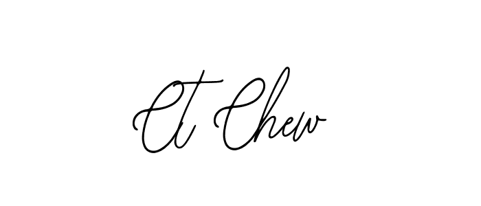 You should practise on your own different ways (Bearetta-2O07w) to write your name (Ct Chew) in signature. don't let someone else do it for you. Ct Chew signature style 12 images and pictures png