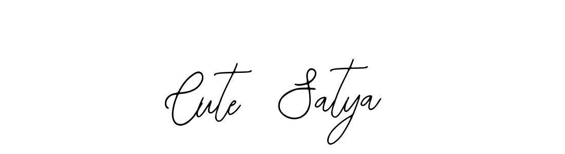 You should practise on your own different ways (Bearetta-2O07w) to write your name (Cute  Satya) in signature. don't let someone else do it for you. Cute  Satya signature style 12 images and pictures png