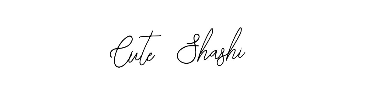 You should practise on your own different ways (Bearetta-2O07w) to write your name (Cute  Shashi) in signature. don't let someone else do it for you. Cute  Shashi signature style 12 images and pictures png